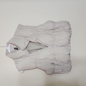 Beige Puffer Jacket without sleeves